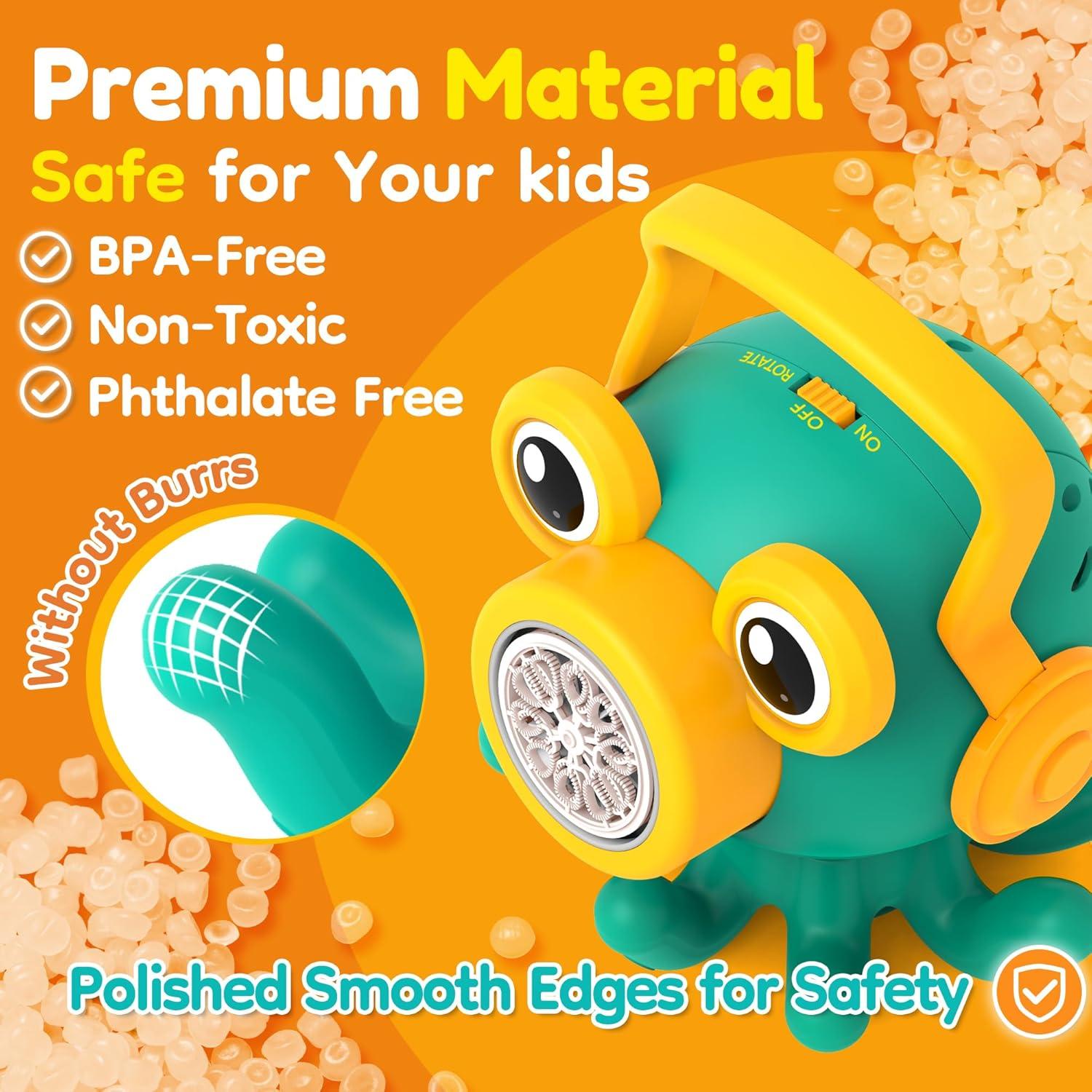 Máquina de Burbujas Pulpo Feliz Infancia - 125ml, LED, 3 años+