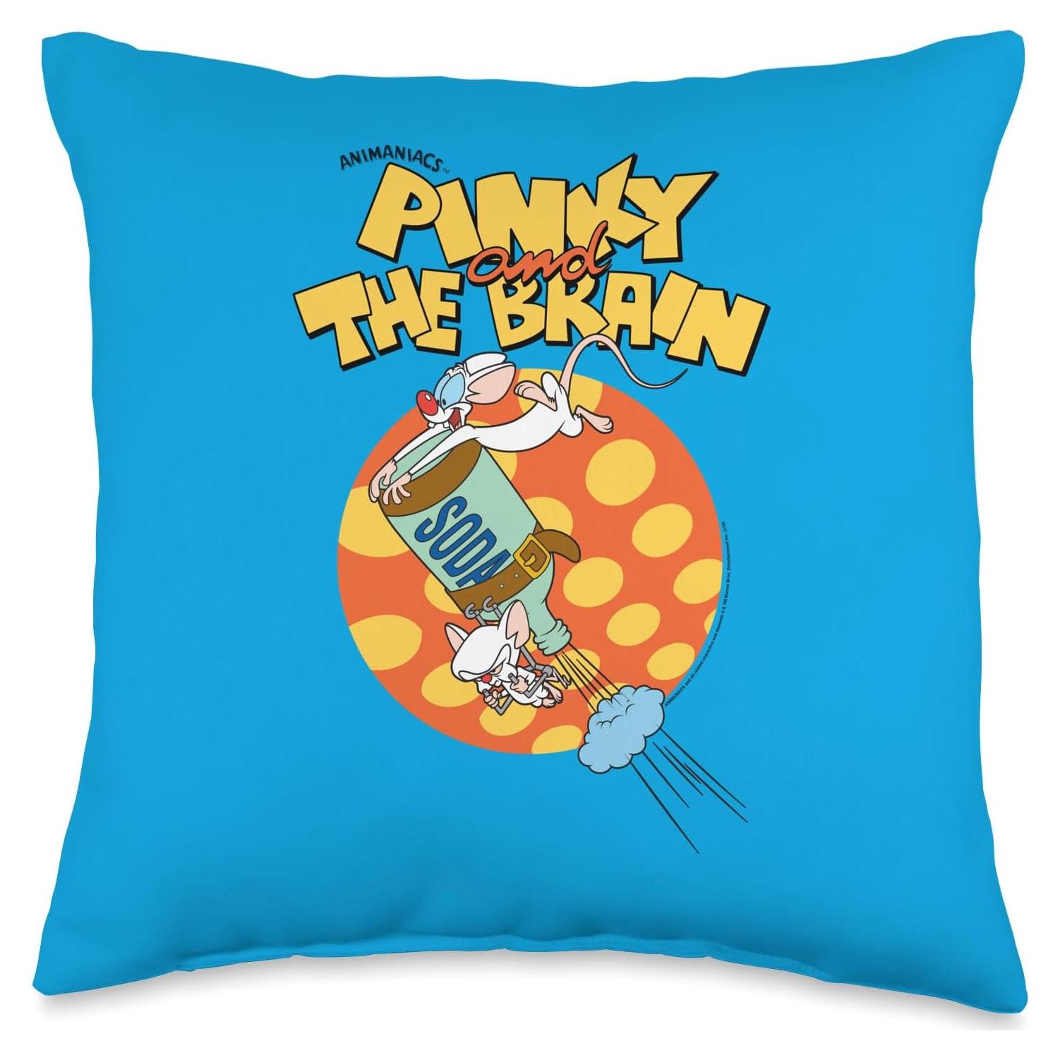 Cojín de lanzamiento Pinky y el Cerebro 40x40 cm Multicolor