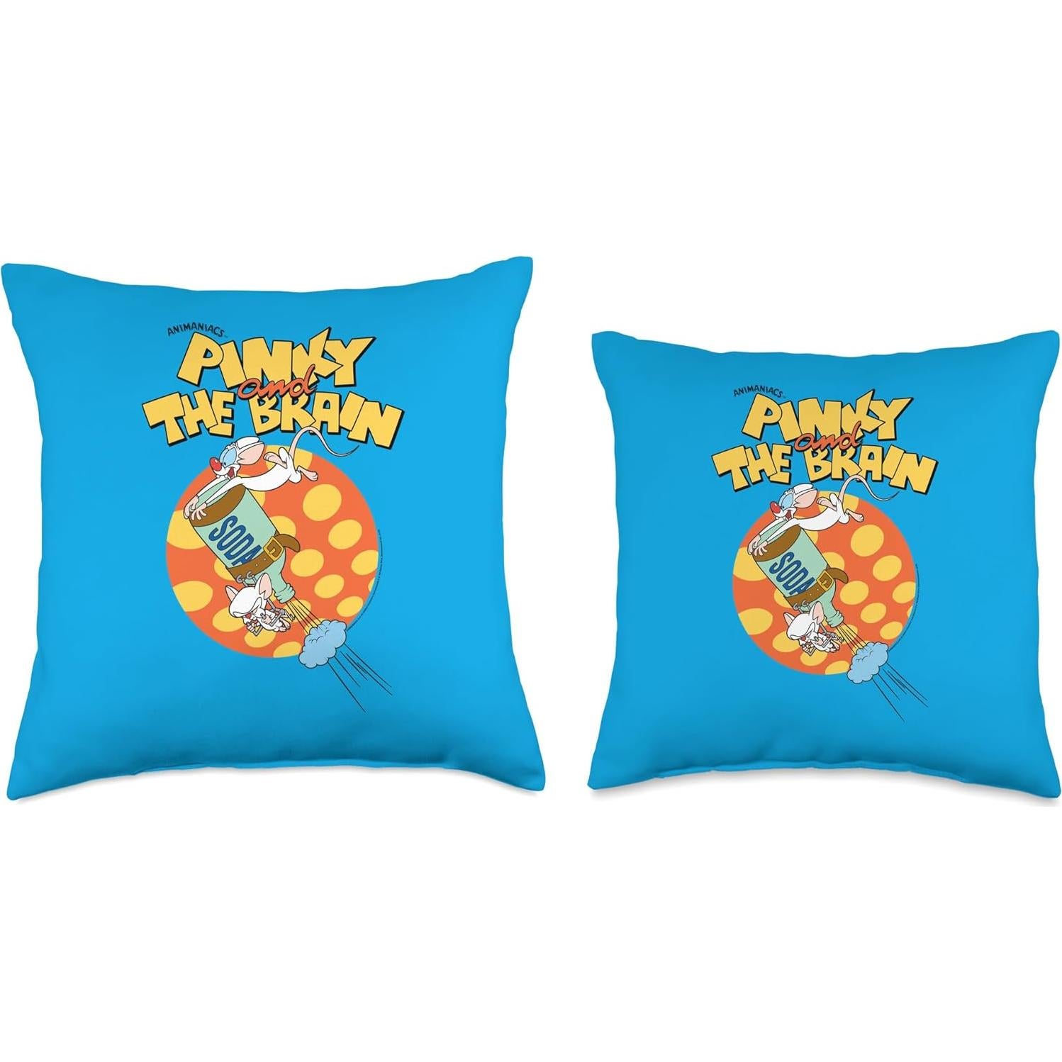 Cojín de lanzamiento Pinky y el Cerebro 40x40 cm Multicolor