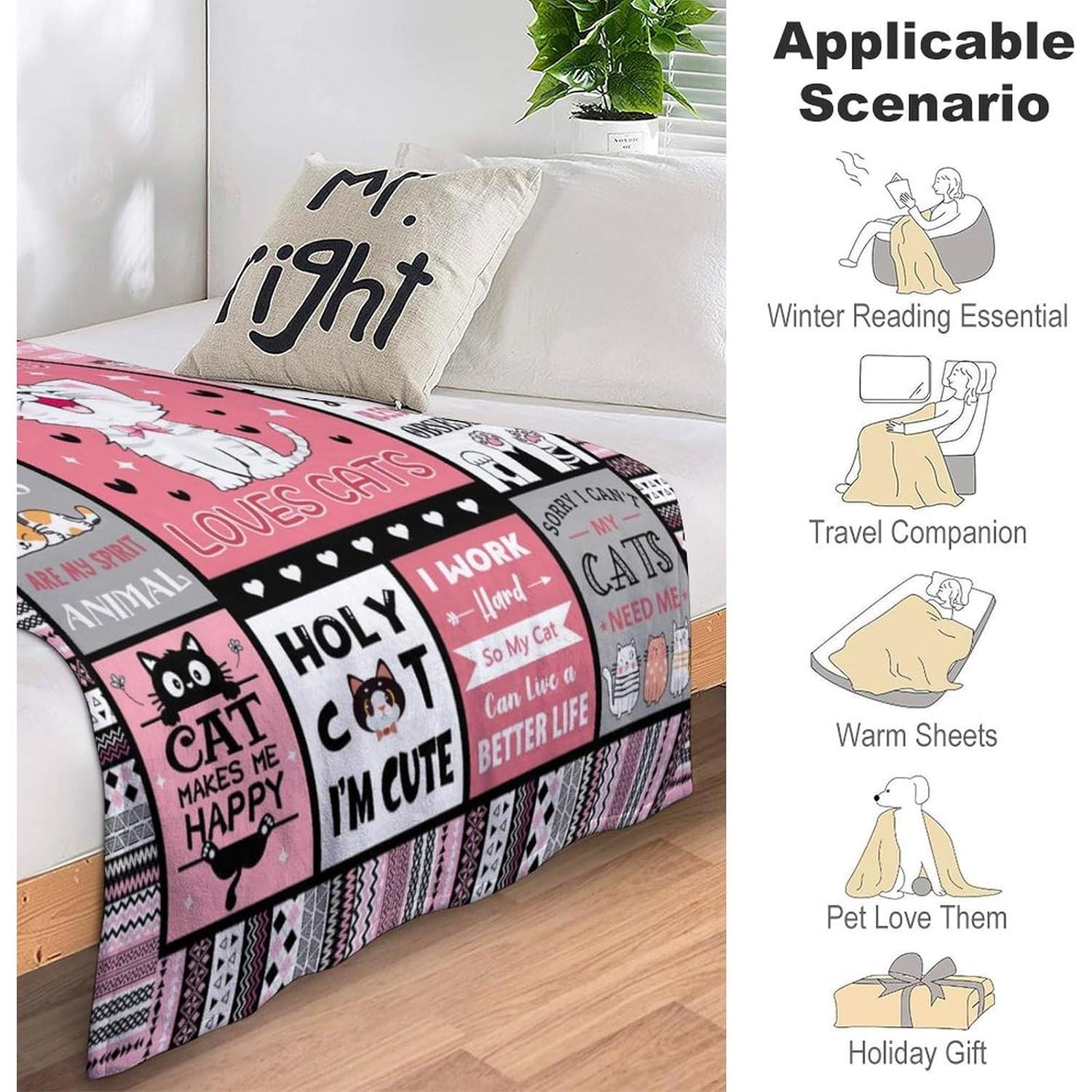 Manta de Franela Gumboy para Gatos 127x102 cm Suave y Cálida