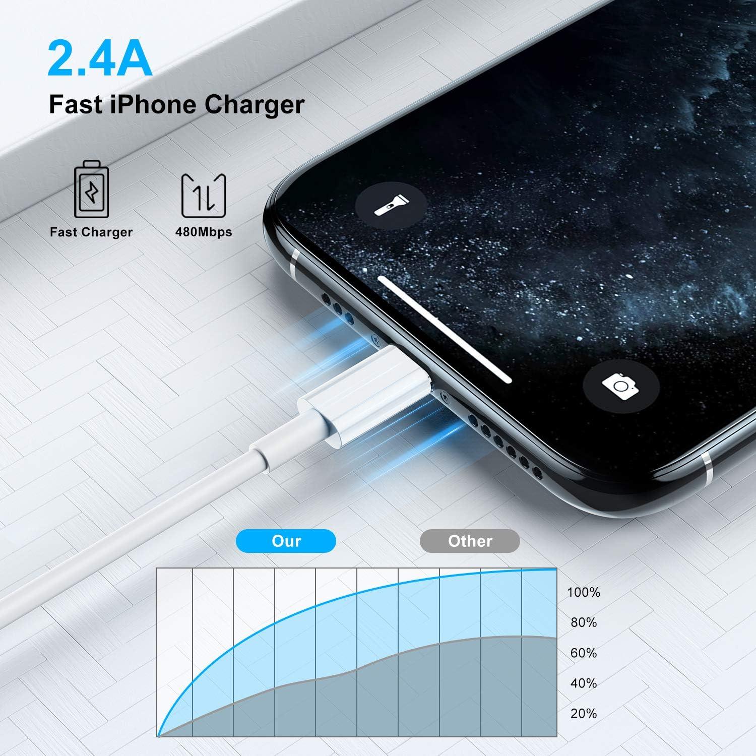Cargador Lightning Cionum 0.91m 2.4A para iPhone y iPad
