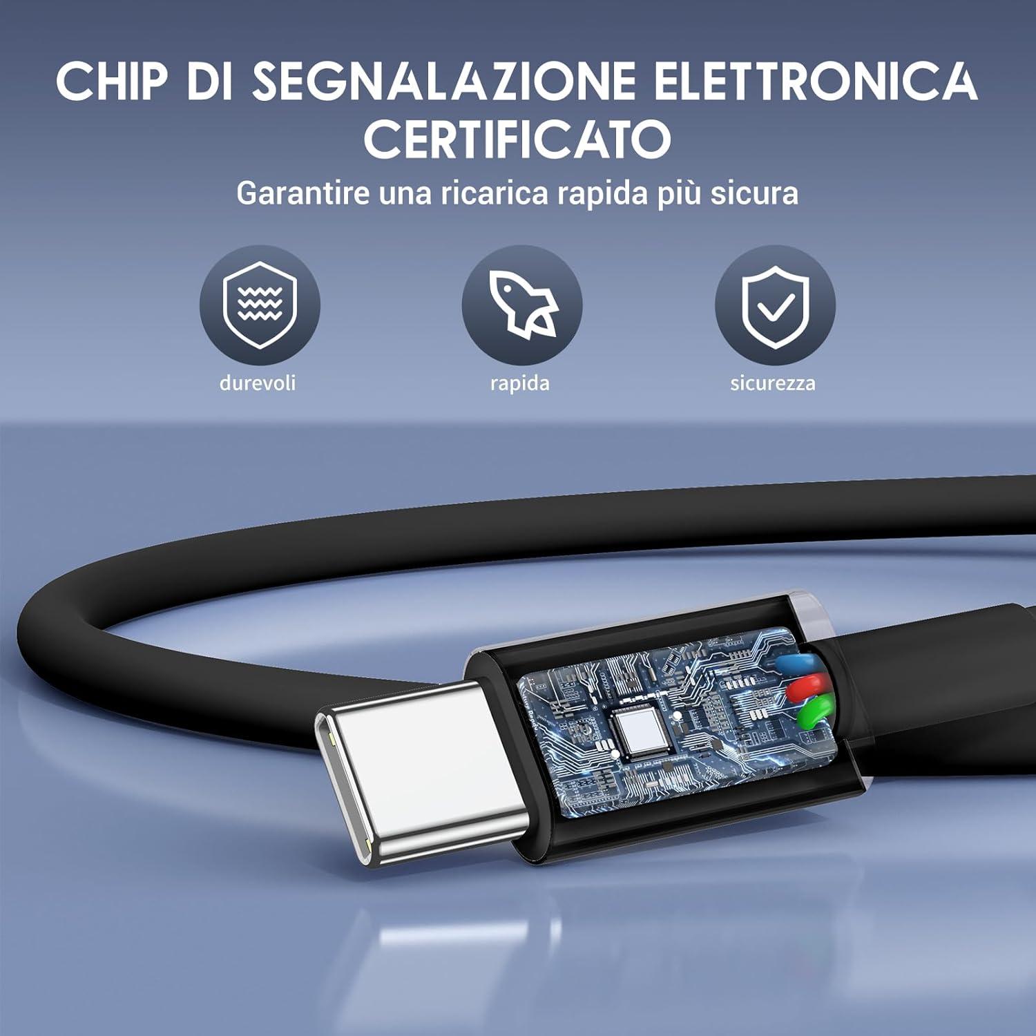 Cable USB A a C QZIIW 0.91m Carga Rápida 4 Pack iPhone 15/16