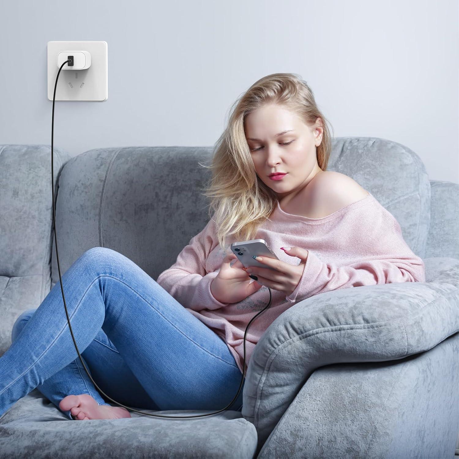 Cable USB A a C QZIIW 0.91m Carga Rápida 4 Pack iPhone 15/16