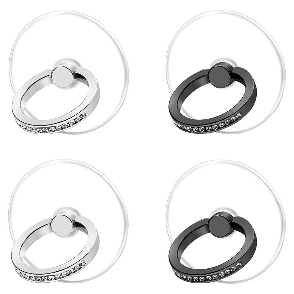 Soporte de Anillo para Teléfono Exoer 4 Piezas Transparente