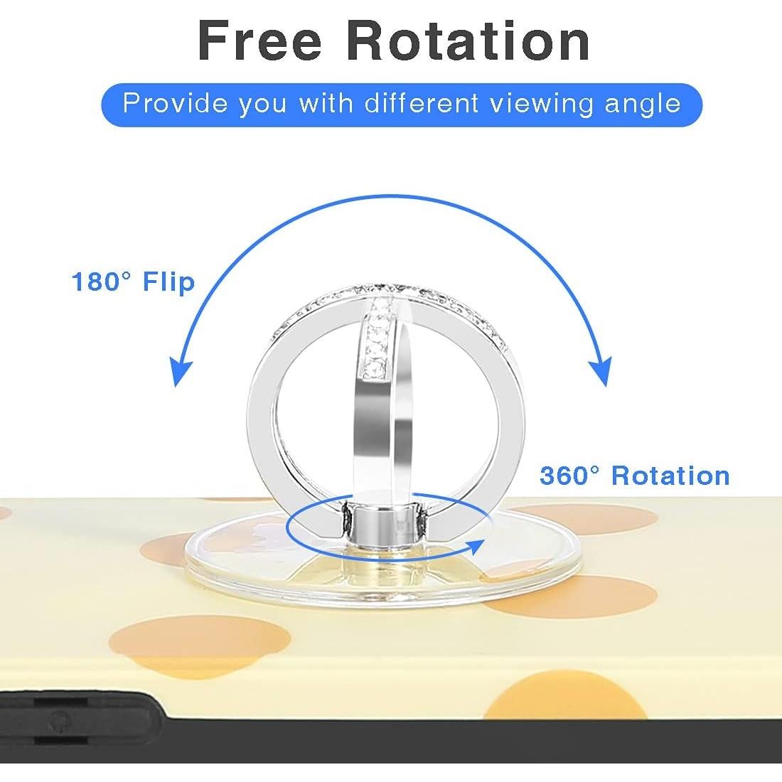 Soporte de Anillo para Teléfono Exoer 4 Piezas Transparente