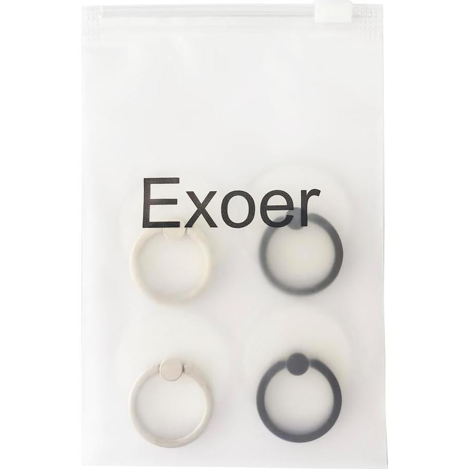 Soporte de Anillo para Teléfono Exoer 4 Piezas Transparente