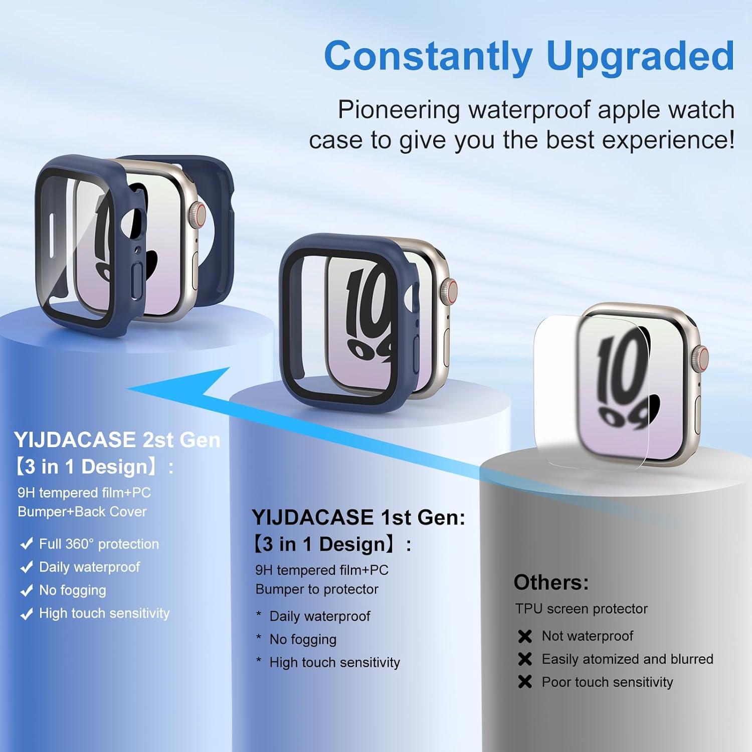 Funda Impermeable 3 en 1 YIJDACASE para Apple Watch 40mm