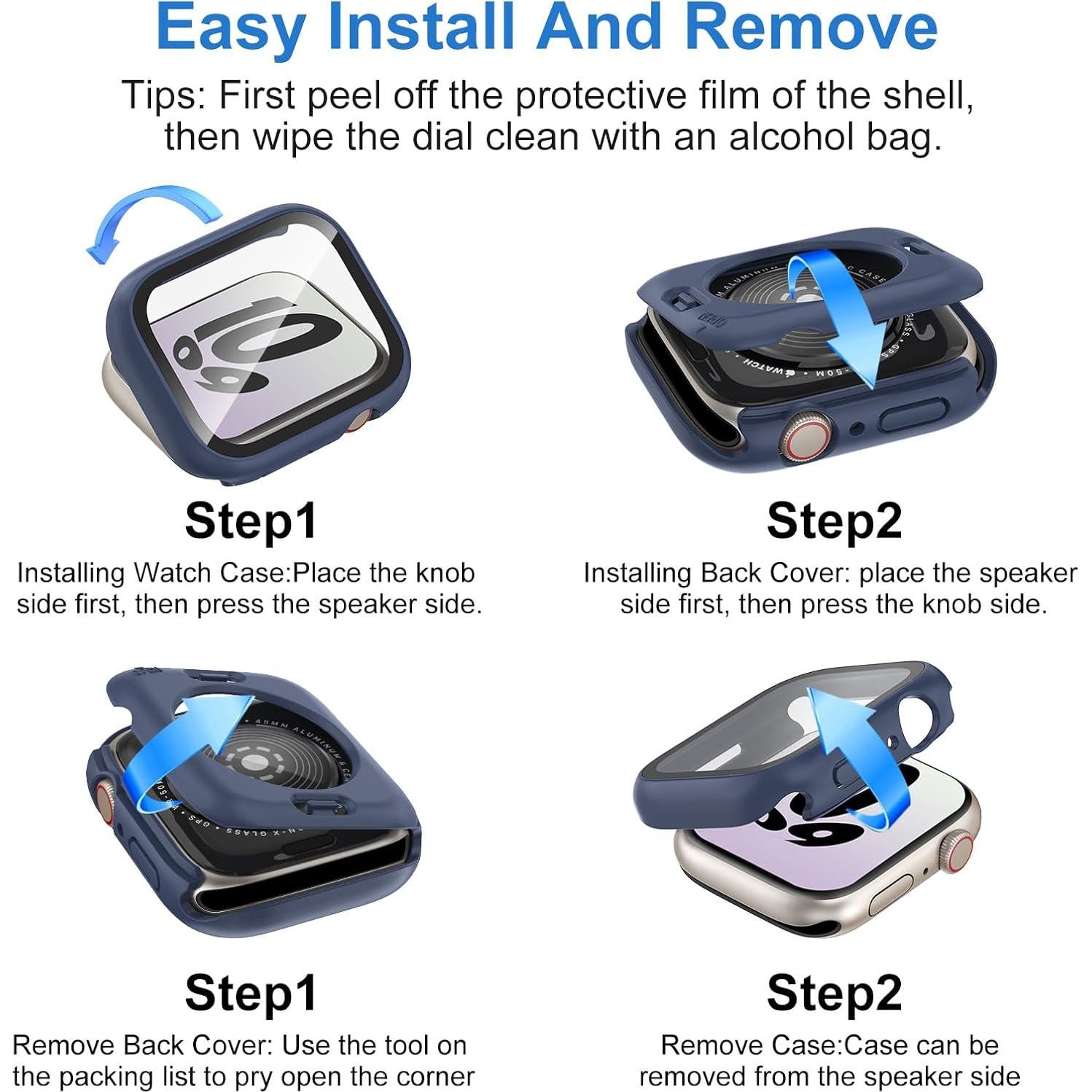 Funda Impermeable 3 en 1 YIJDACASE para Apple Watch 40mm