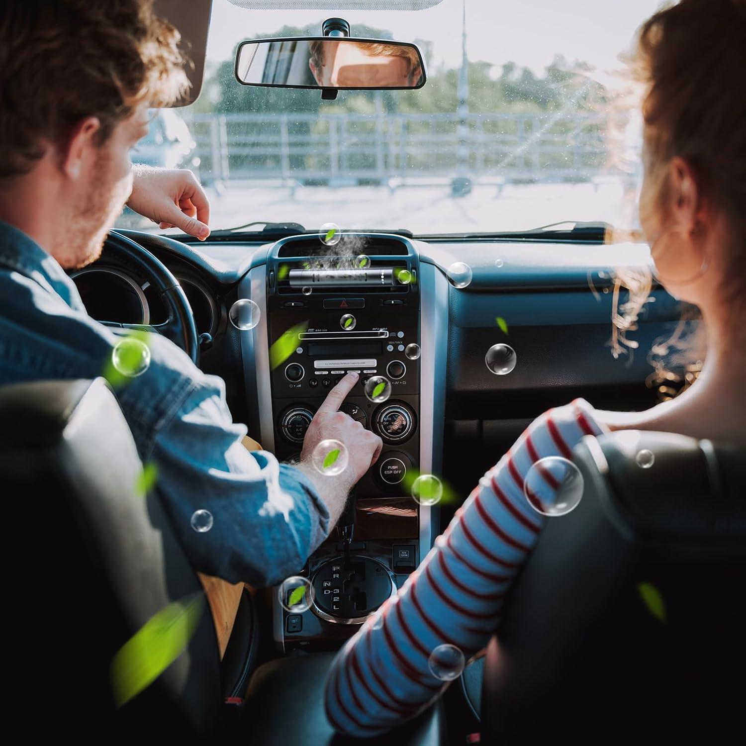 Difusor de Aceite Esencial para Auto QECQEC Negro 2 Pcs