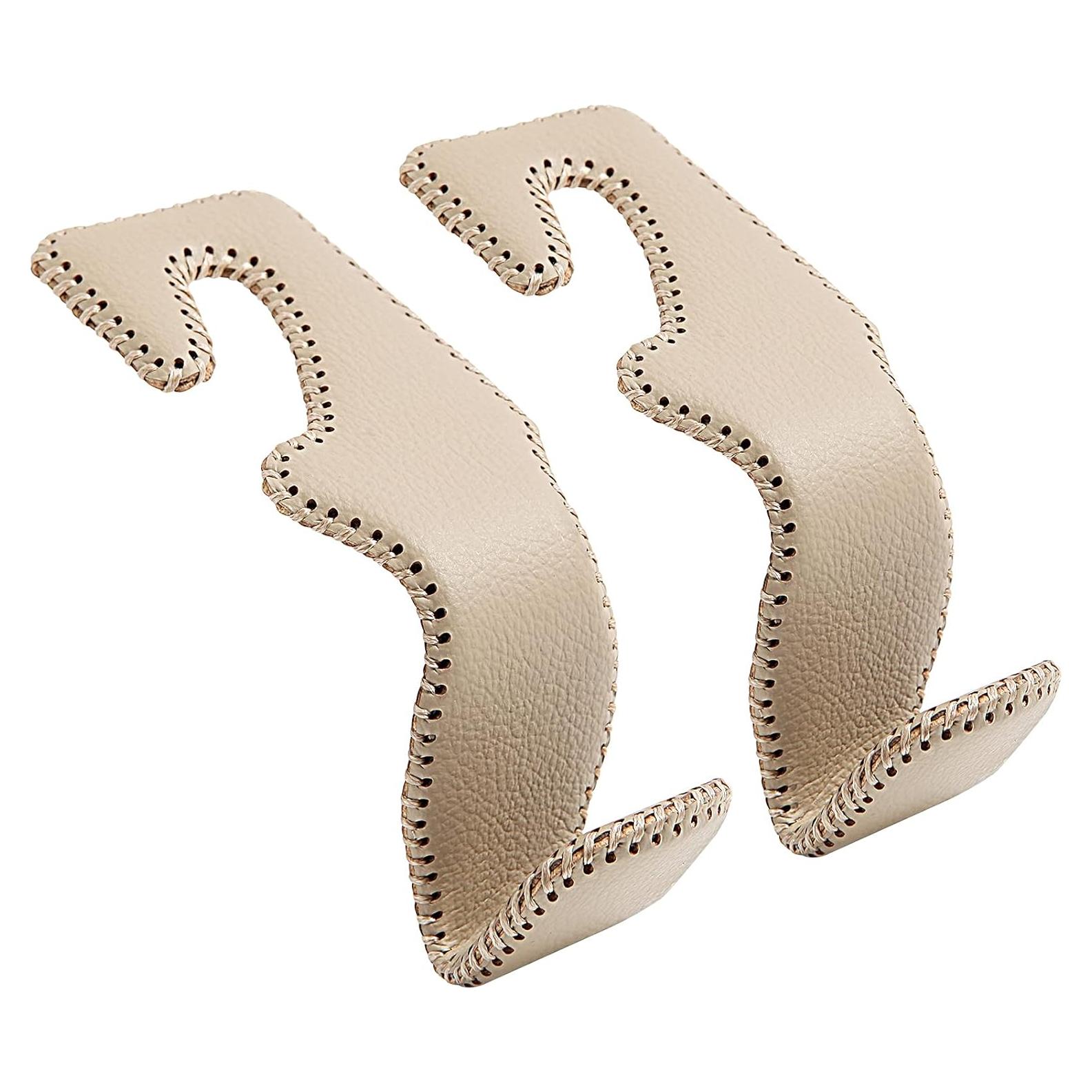 Ganchos de Reposacabezas para Coche iSmille - 2 Paquetes Beige