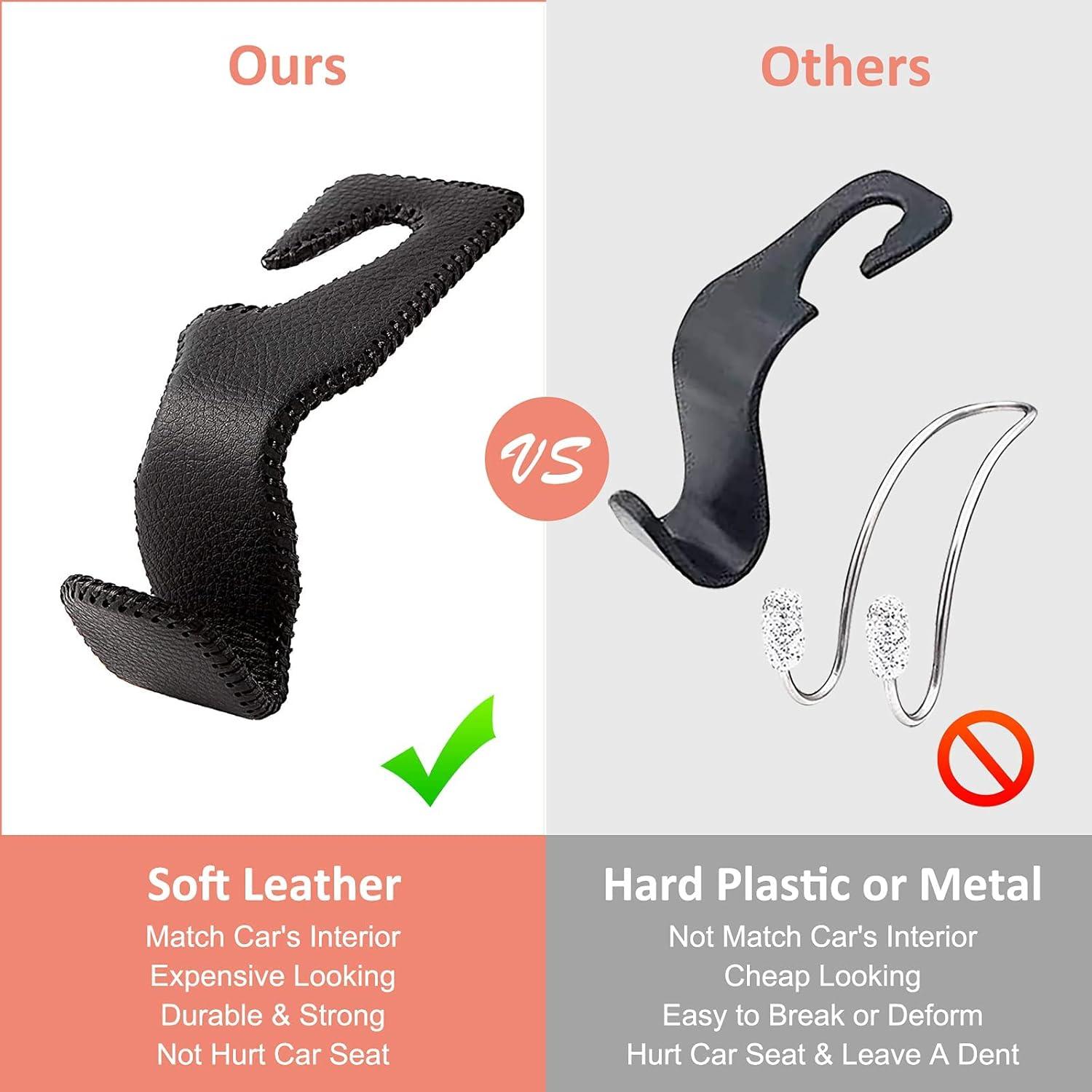 Ganchos de Reposacabezas para Coche iSmille - 2 Paquetes Beige