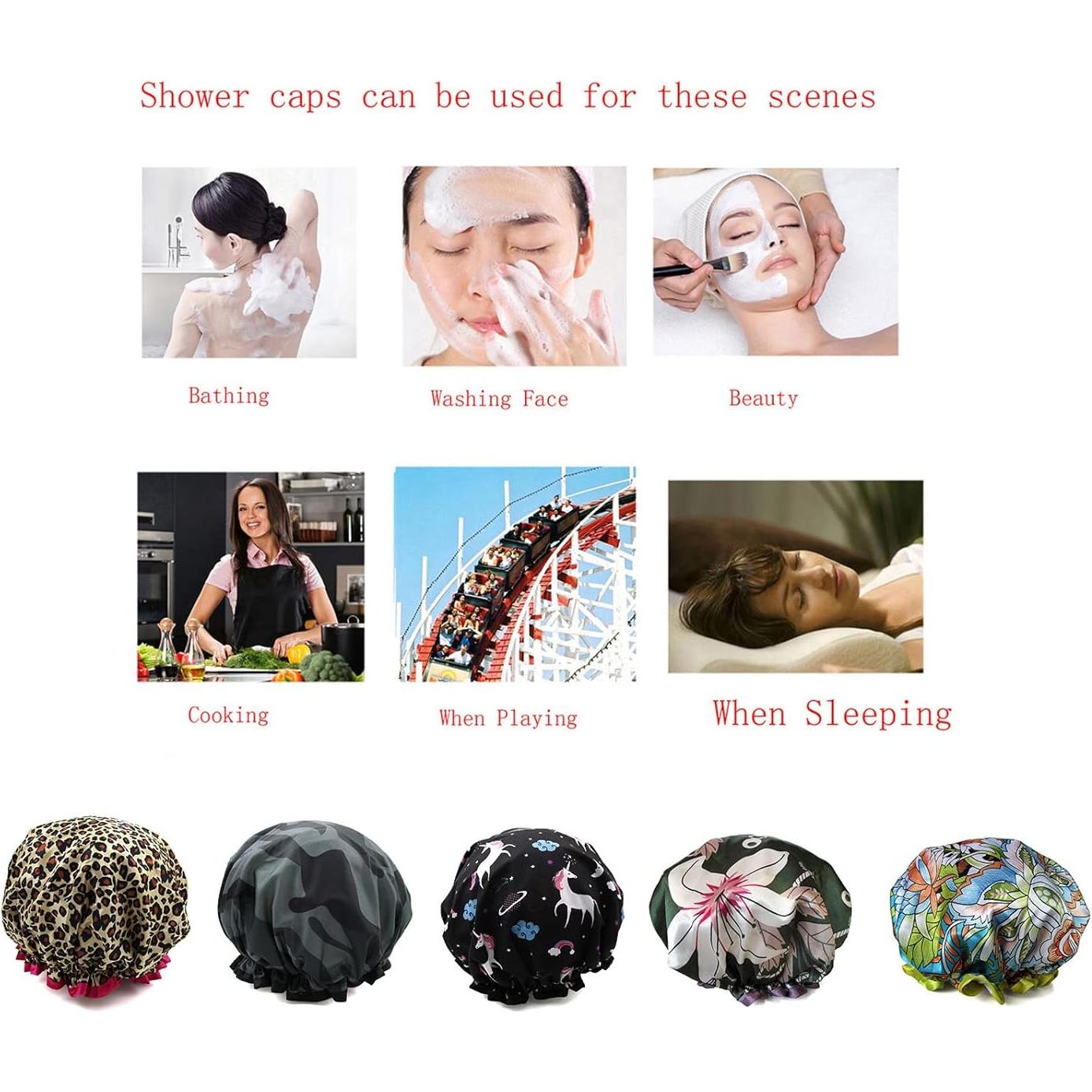 Gorro de Ducha Impermeable Unicornio ZKLLGHE Reutilizable