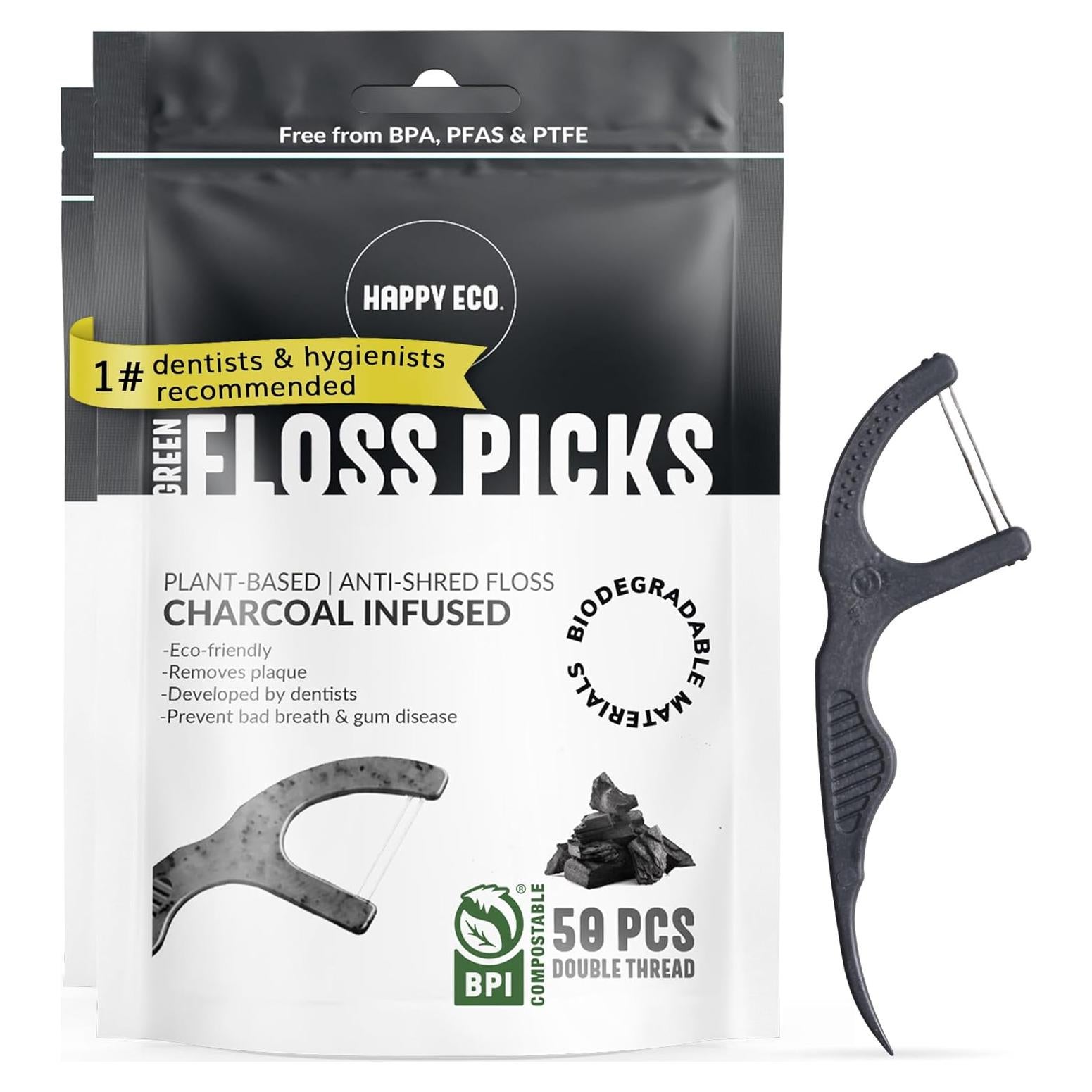 Palillos de Hilo Biodegradables HAPPY ECO - 100 Unidades Veganos