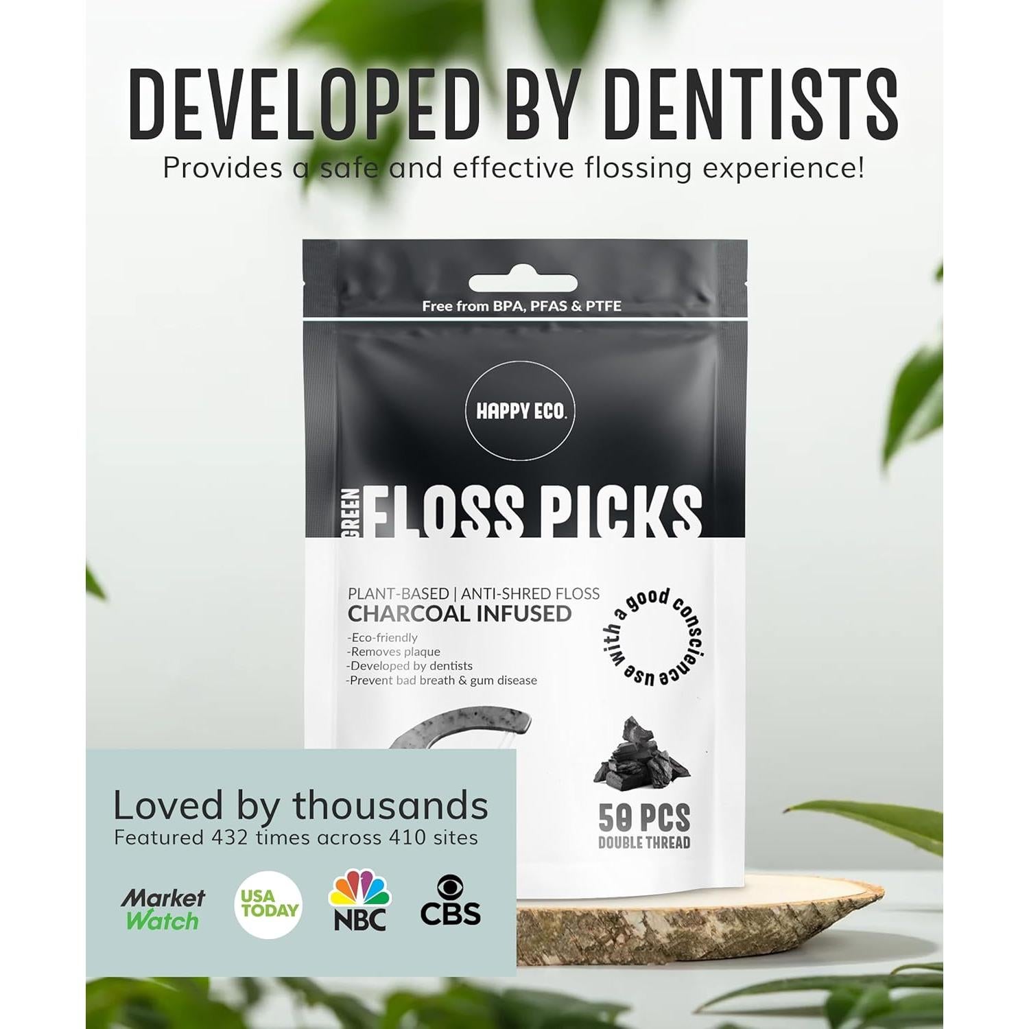 Palillos de Hilo Biodegradables HAPPY ECO - 100 Unidades Veganos