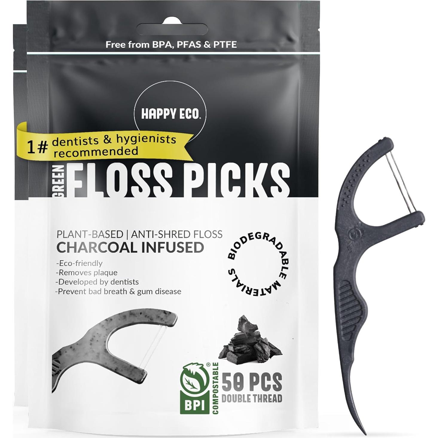 Palillos de Hilo Biodegradables HAPPY ECO - 100 Unidades Veganos