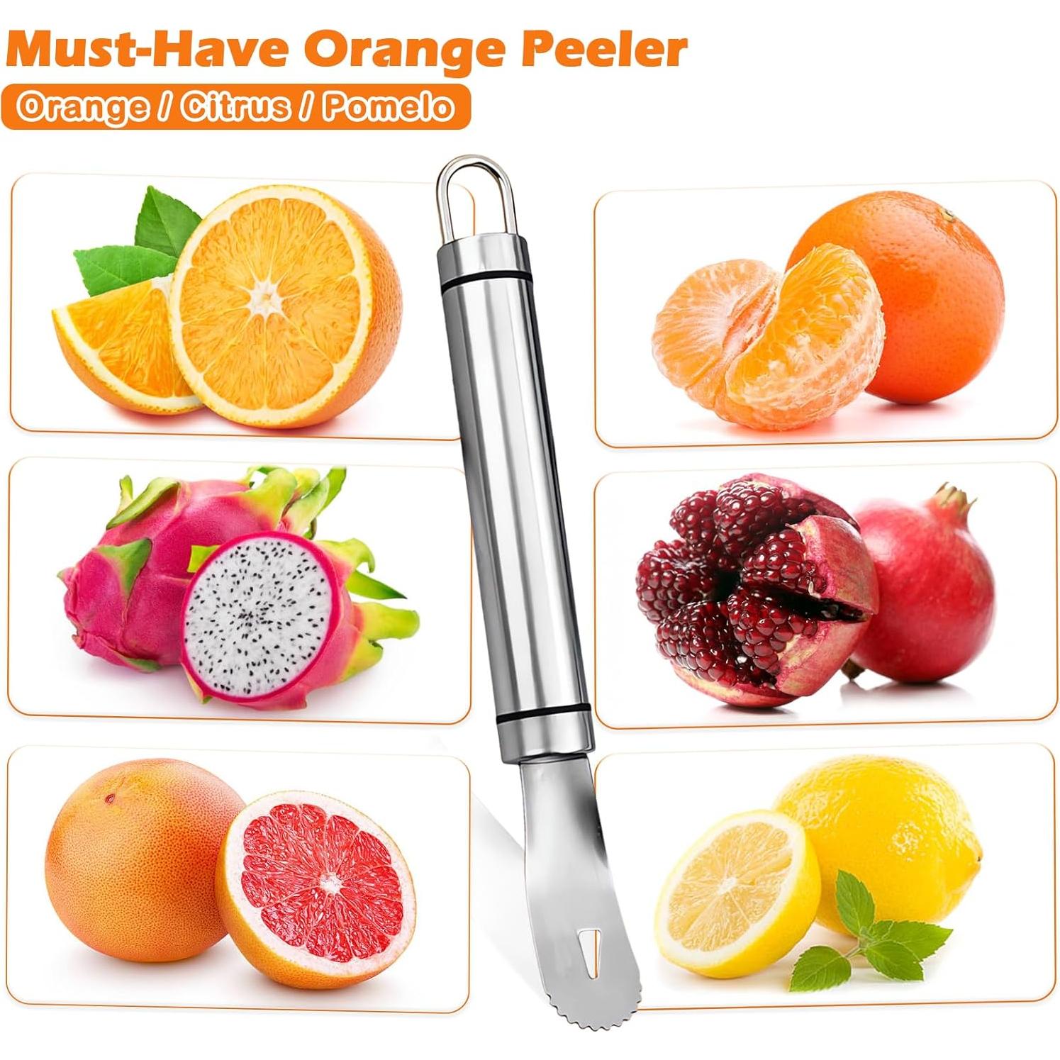 Pelador de Naranjas COKSDUPID Acero Inoxidable Mango Largo