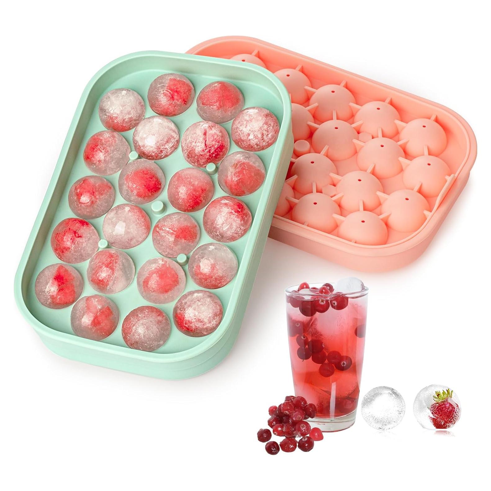 Bandeja de Hielo Silicona VVAYHUA 2 Piezas 22 Bolas Redondas