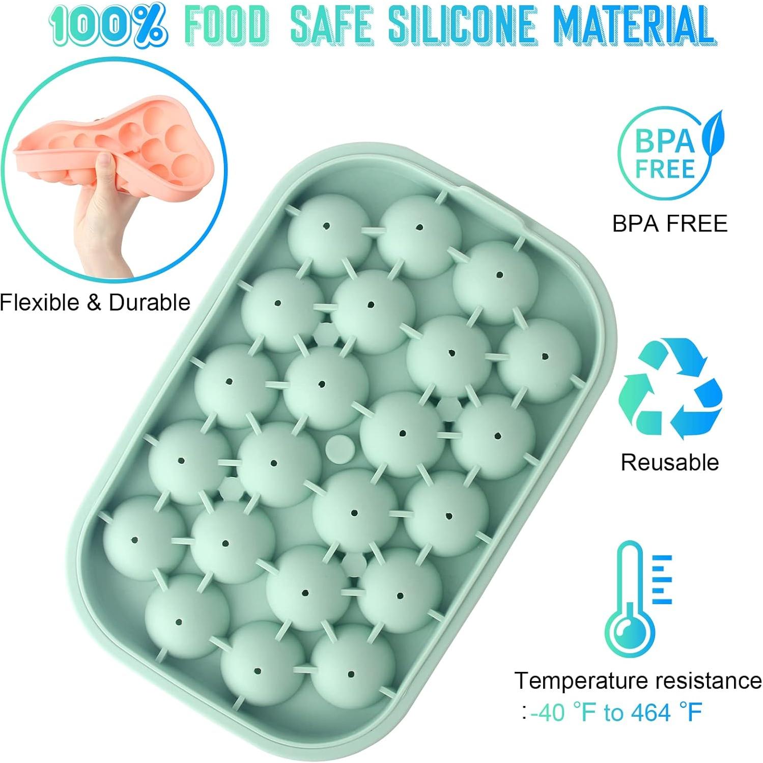 Bandeja de Hielo Silicona VVAYHUA 2 Piezas 22 Bolas Redondas