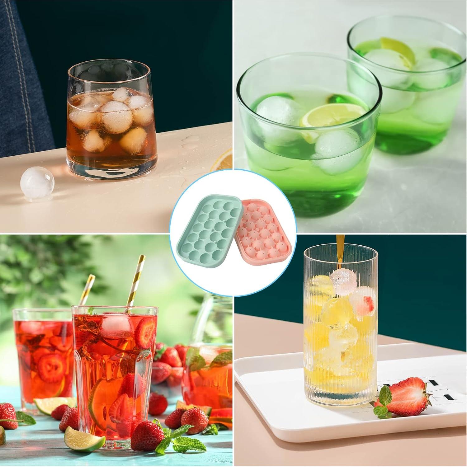 Bandeja de Hielo Silicona VVAYHUA 2 Piezas 22 Bolas Redondas