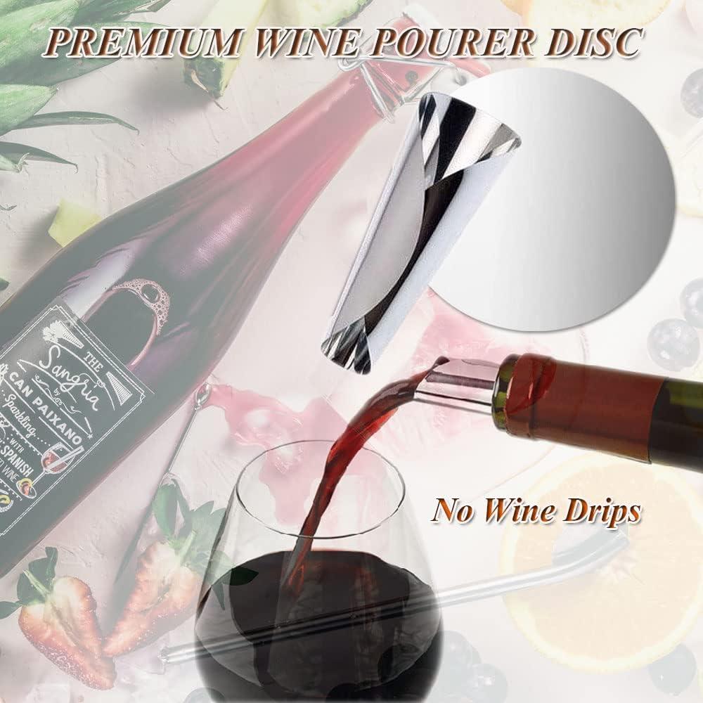 Discos Vertedores de Vino Reutilizables Trustoric 15 Pcs Plata