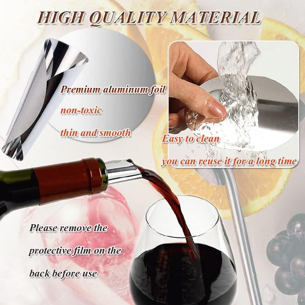 Discos Vertedores de Vino Reutilizables Trustoric 15 Pcs Plata