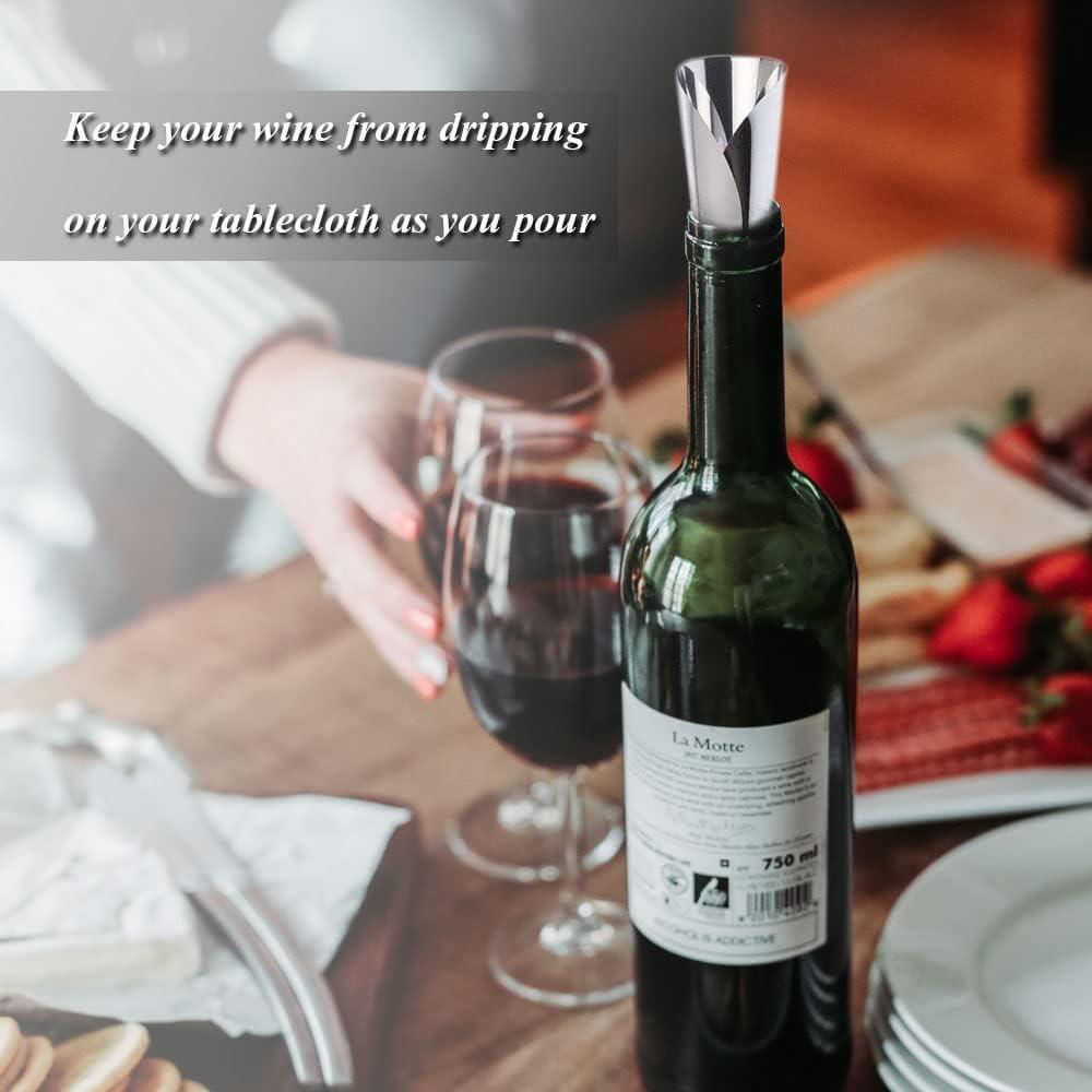 Discos Vertedores de Vino Reutilizables Trustoric 15 Pcs Plata