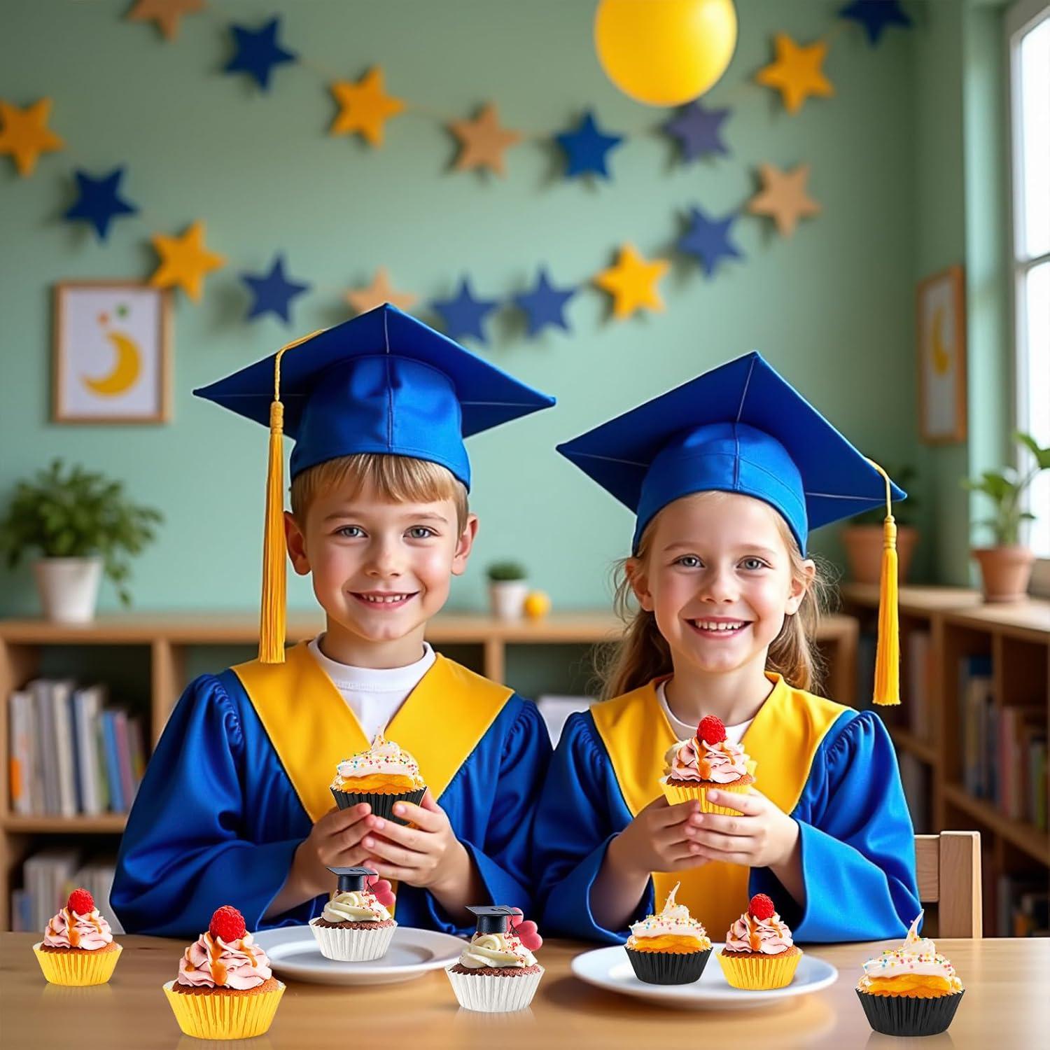 Forros de Cupcake SANNIX 450 Piezas Negro Dorado Plateado