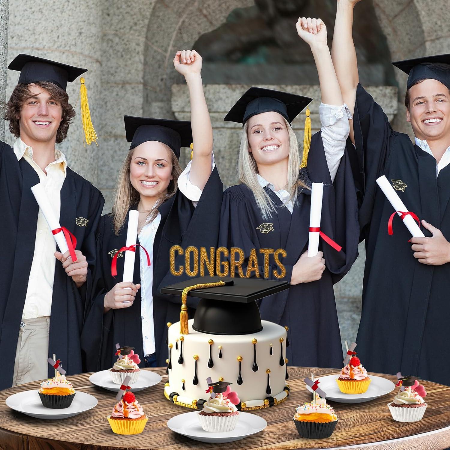 Forros de Cupcake SANNIX 450 Piezas Negro Dorado Plateado