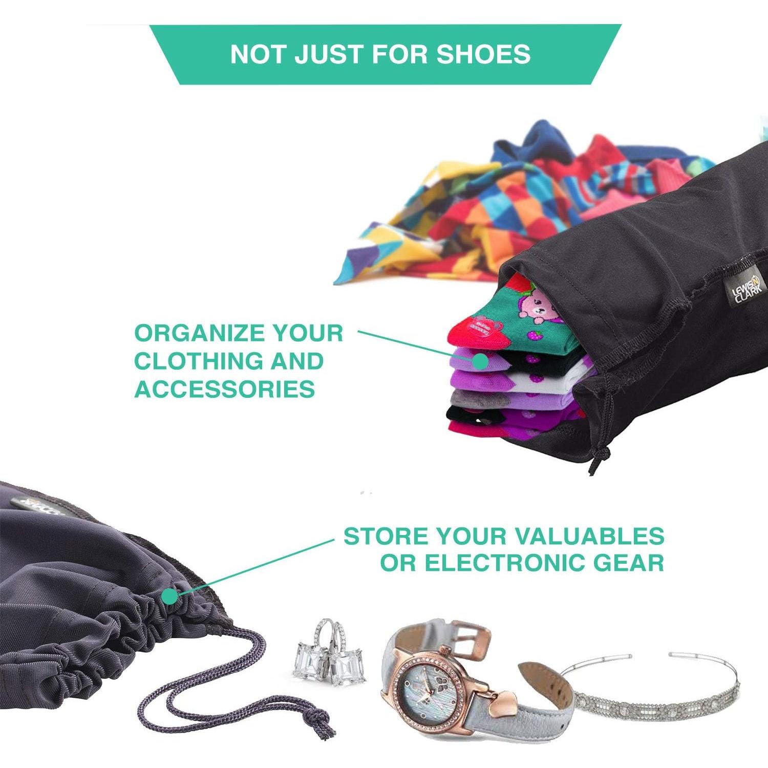 Bolsas para Zapatos de Viaje Lewis N. Clark - 2 Pares Nylon