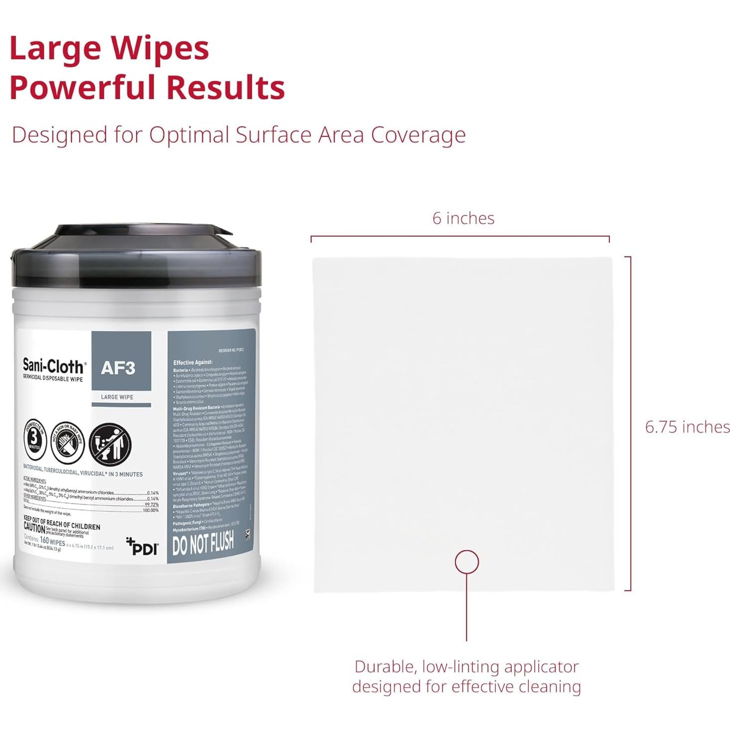 Toallitas Desinfectantes Sani-Cloth AF3 Sin Alcohol 160 Unidades