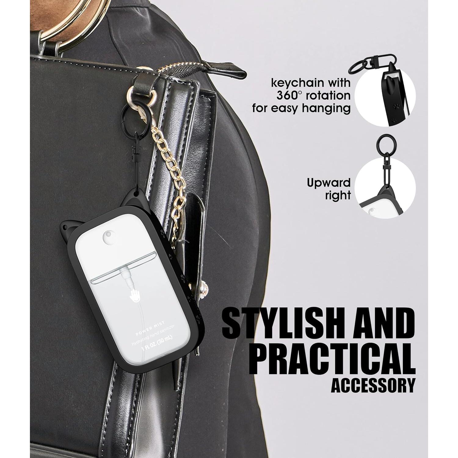 Funda de Silicona Touchland con Llavero - Orejas Lindas Negro