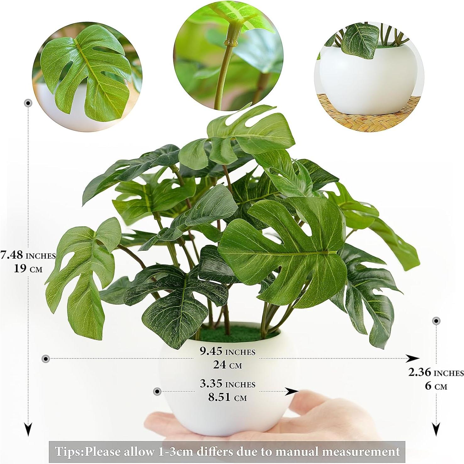3 Plantas Artificiales en Macetas FOREST PRINCE 19 cm Verde