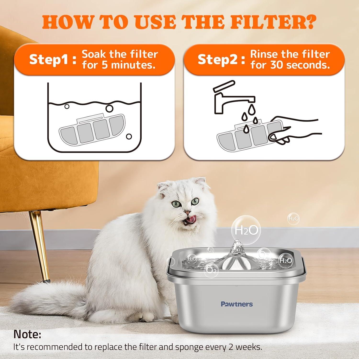 Filtros de Reemplazo Pawtners WF008A - 12 Paquetes para Gatos