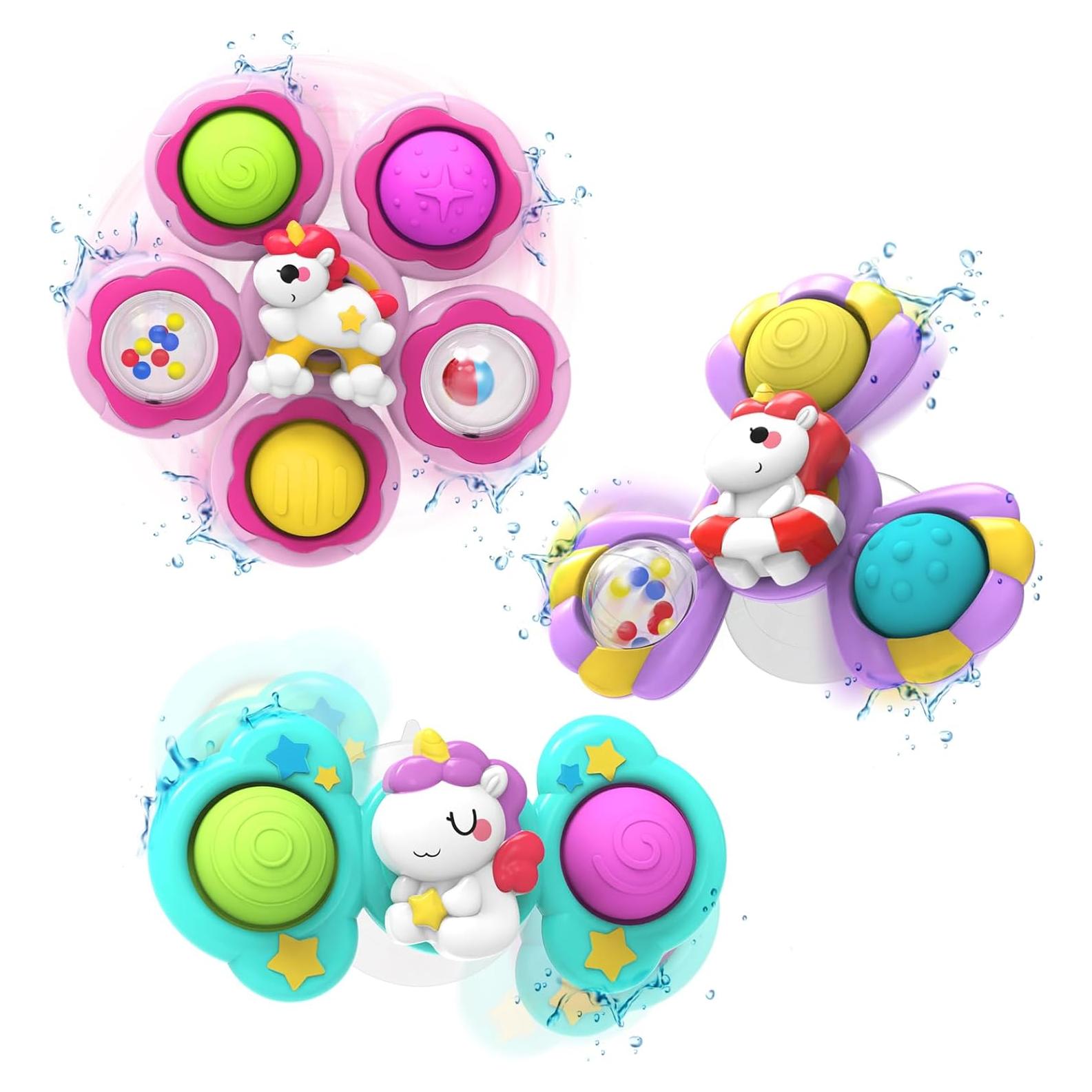 Juguetes de Spinner con Ventosa Seveclotree 3PCS para Bebés