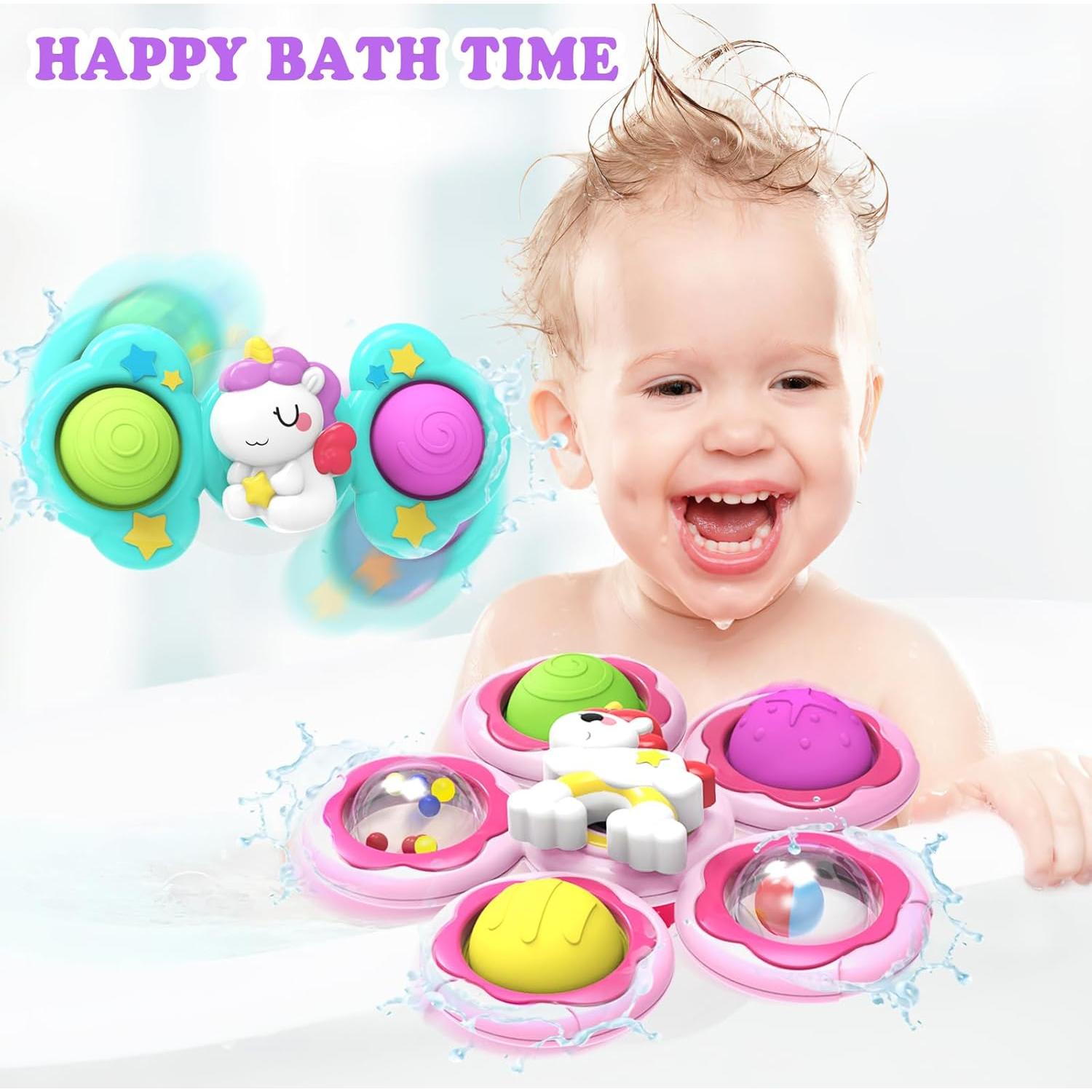 Juguetes de Spinner con Ventosa Seveclotree 3PCS para Bebés