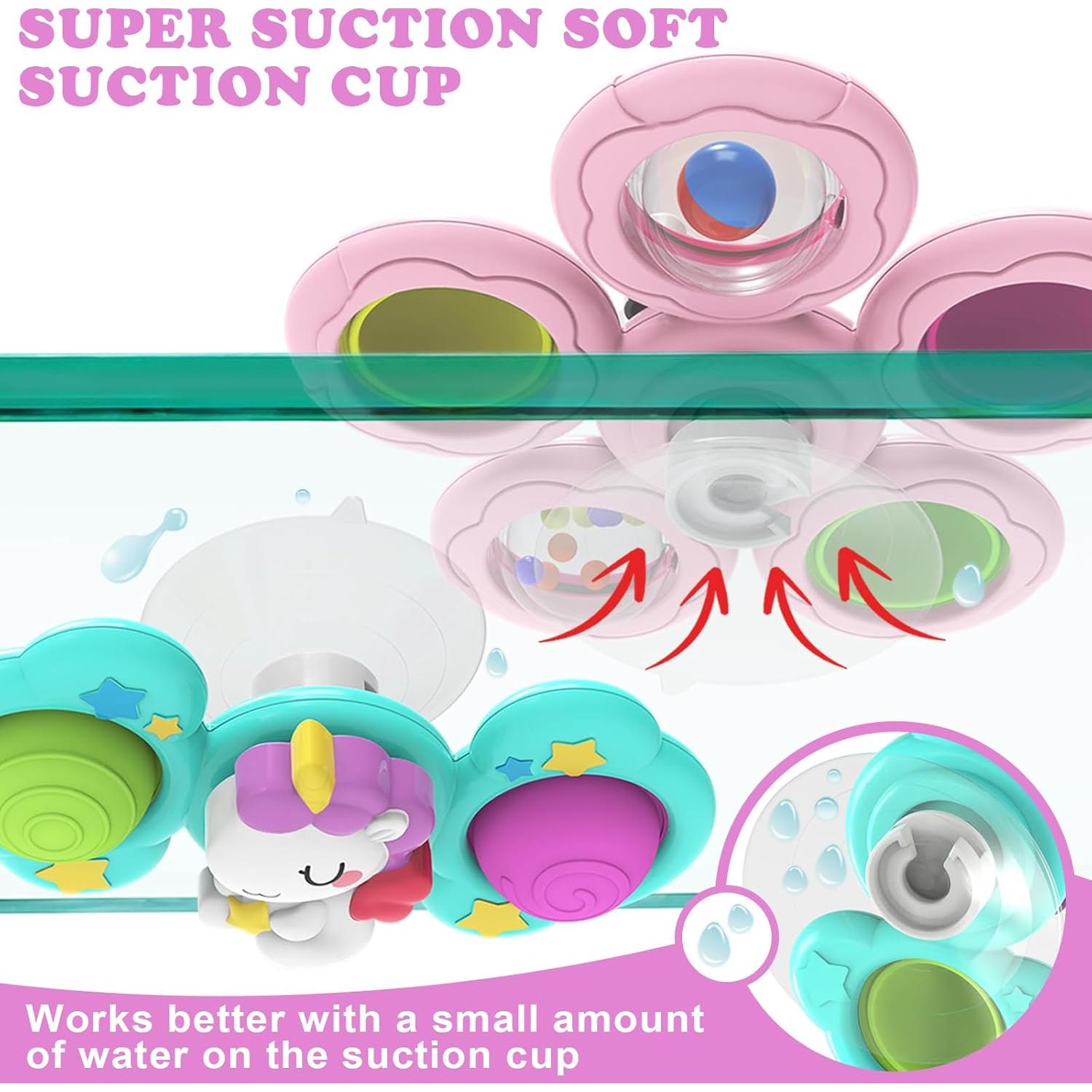 Juguetes de Spinner con Ventosa Seveclotree 3PCS para Bebés