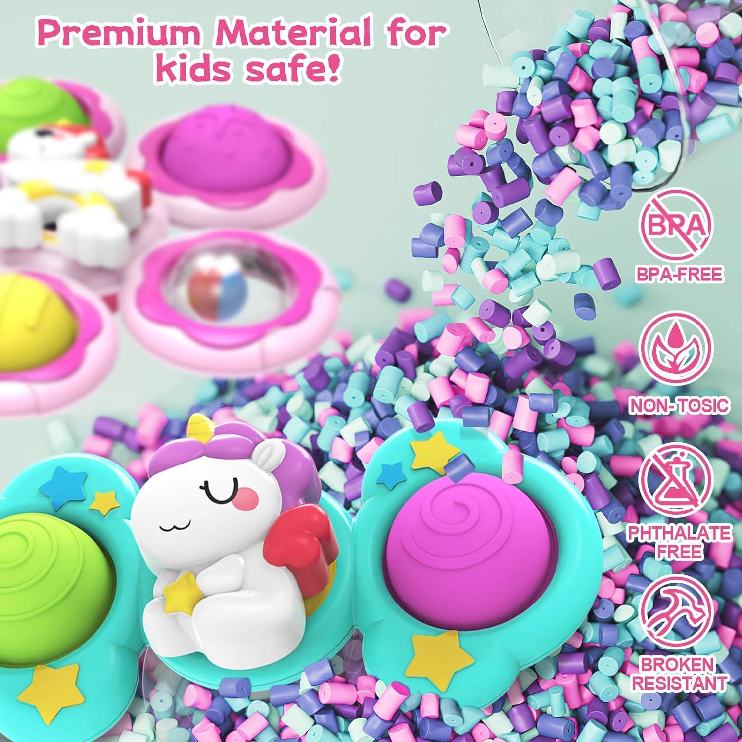 Juguetes de Spinner con Ventosa Seveclotree 3PCS para Bebés