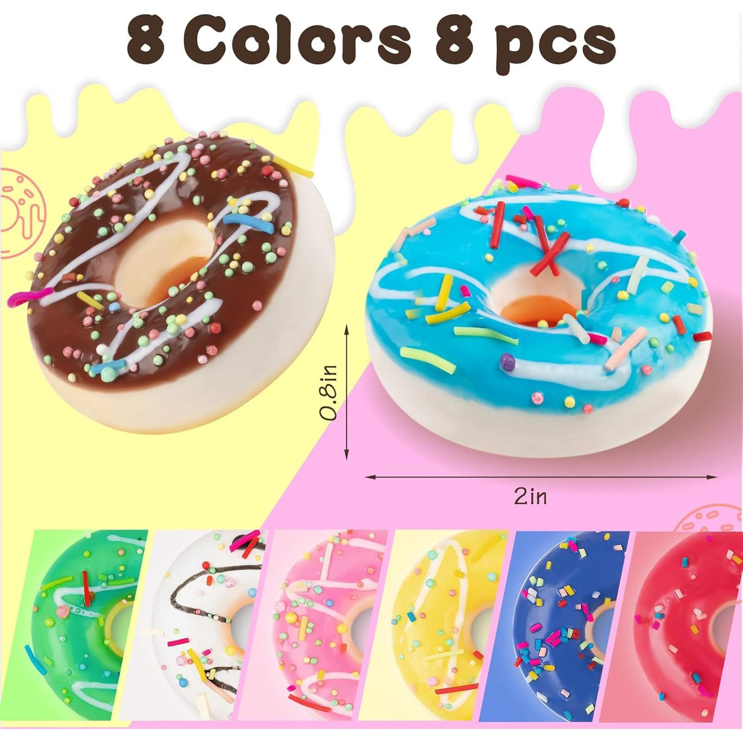 8 Piezas de Bolas de Estrés en Forma de Donut - MGZTTHW