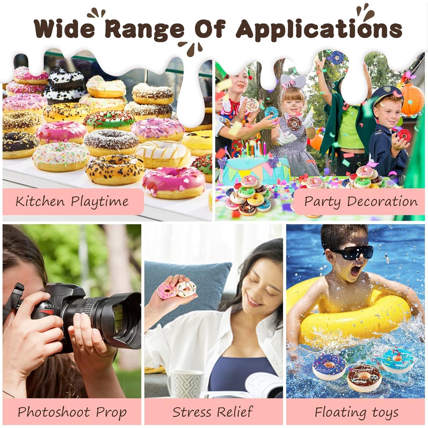 8 Piezas de Bolas de Estrés en Forma de Donut - MGZTTHW