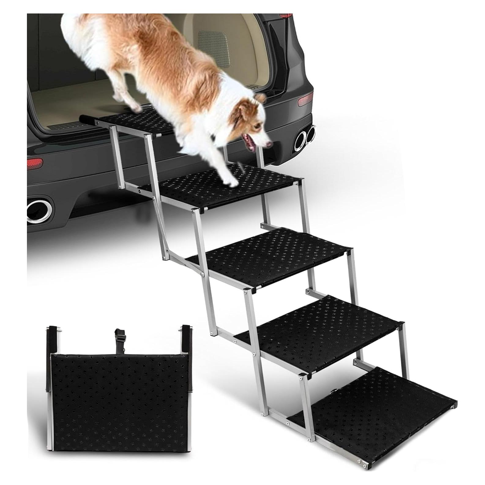 Escalera Plegable para Perros Niubya - 5 Pasos Antideslizante