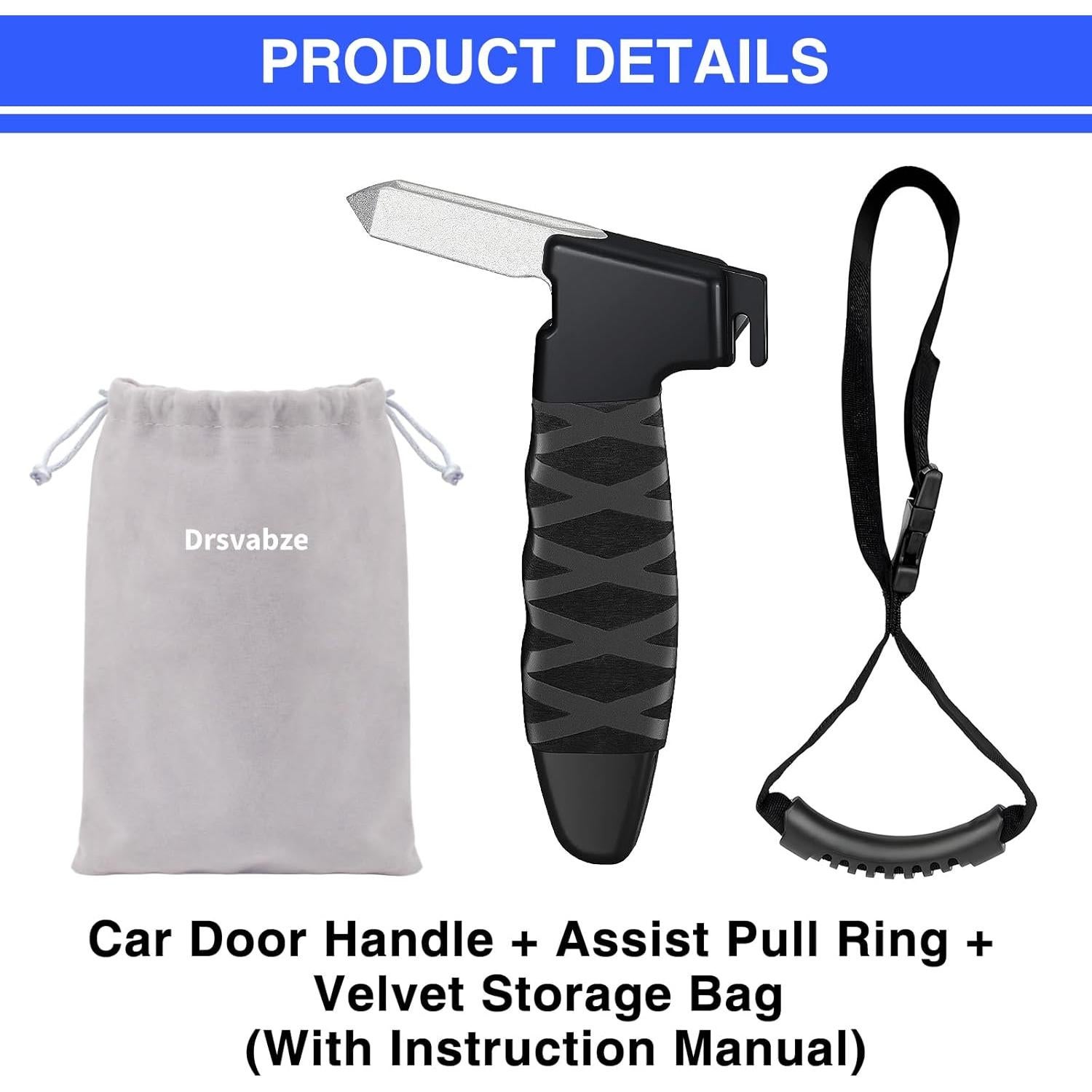 Manija de Puerta de Auto Drsvabze para Ancianos - Soporte Antideslizante