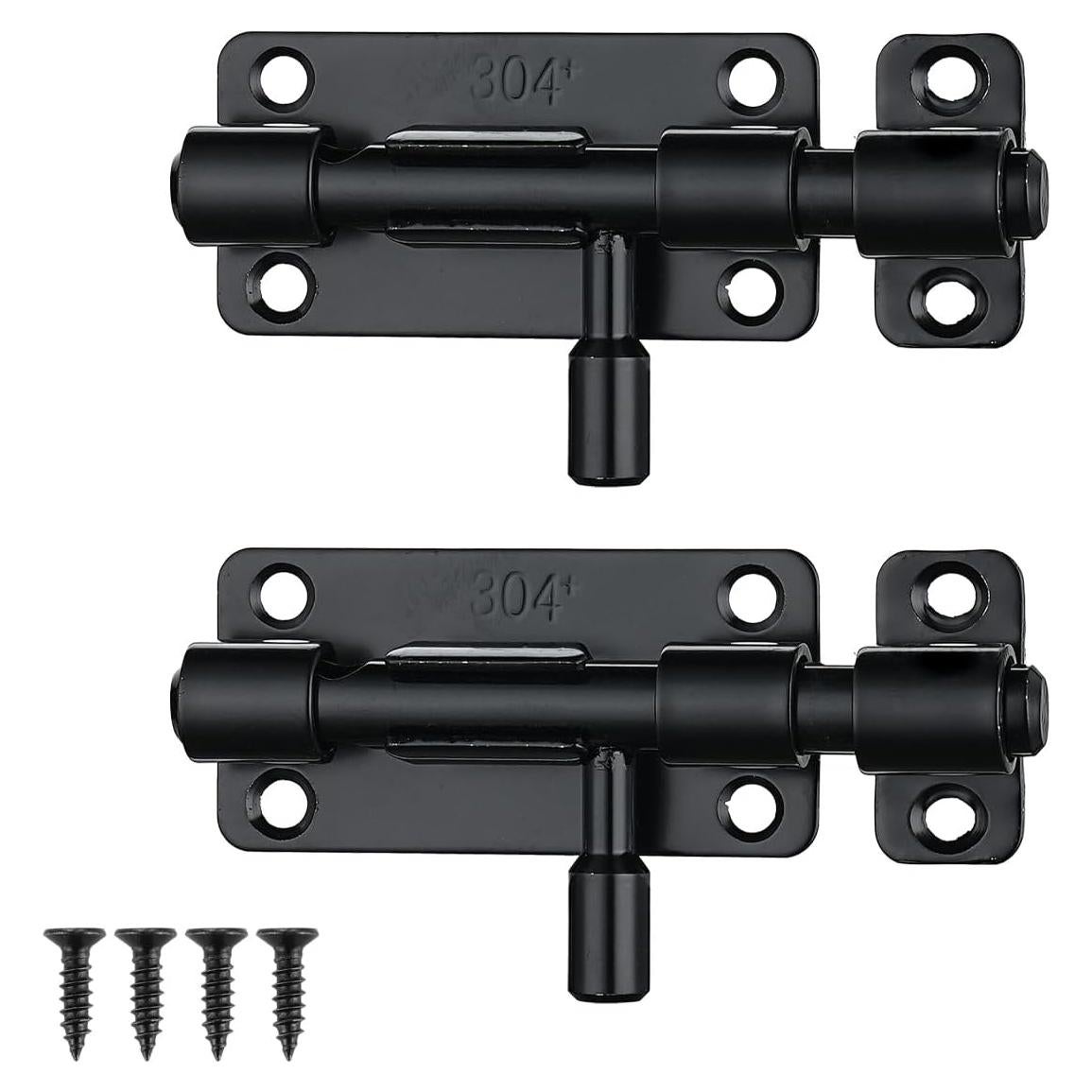 Cerrojo deslizante de seguridad JQK, acero inoxidable 304, 2 paquetes