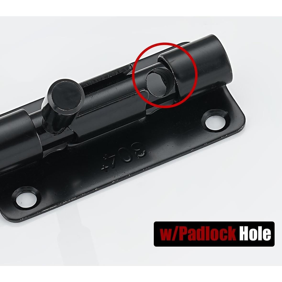 Cerrojo deslizante de seguridad JQK, acero inoxidable 304, 2 paquetes