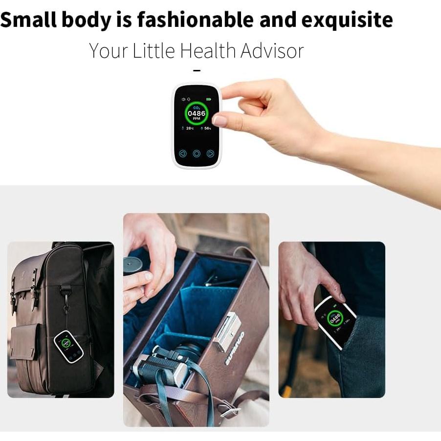 Monitor de CO2 Portátil Norpolifomor AQT 3 en 1 Calidad Aire