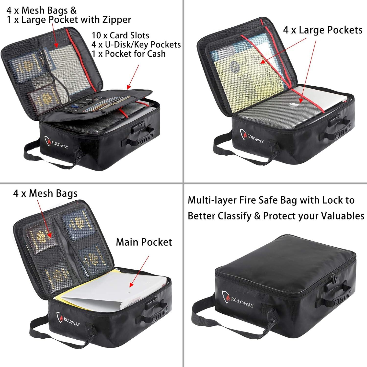 Bolsa de Documentos a Prueba de Fuego ROLOWAY 43.2x30x12.7cm
