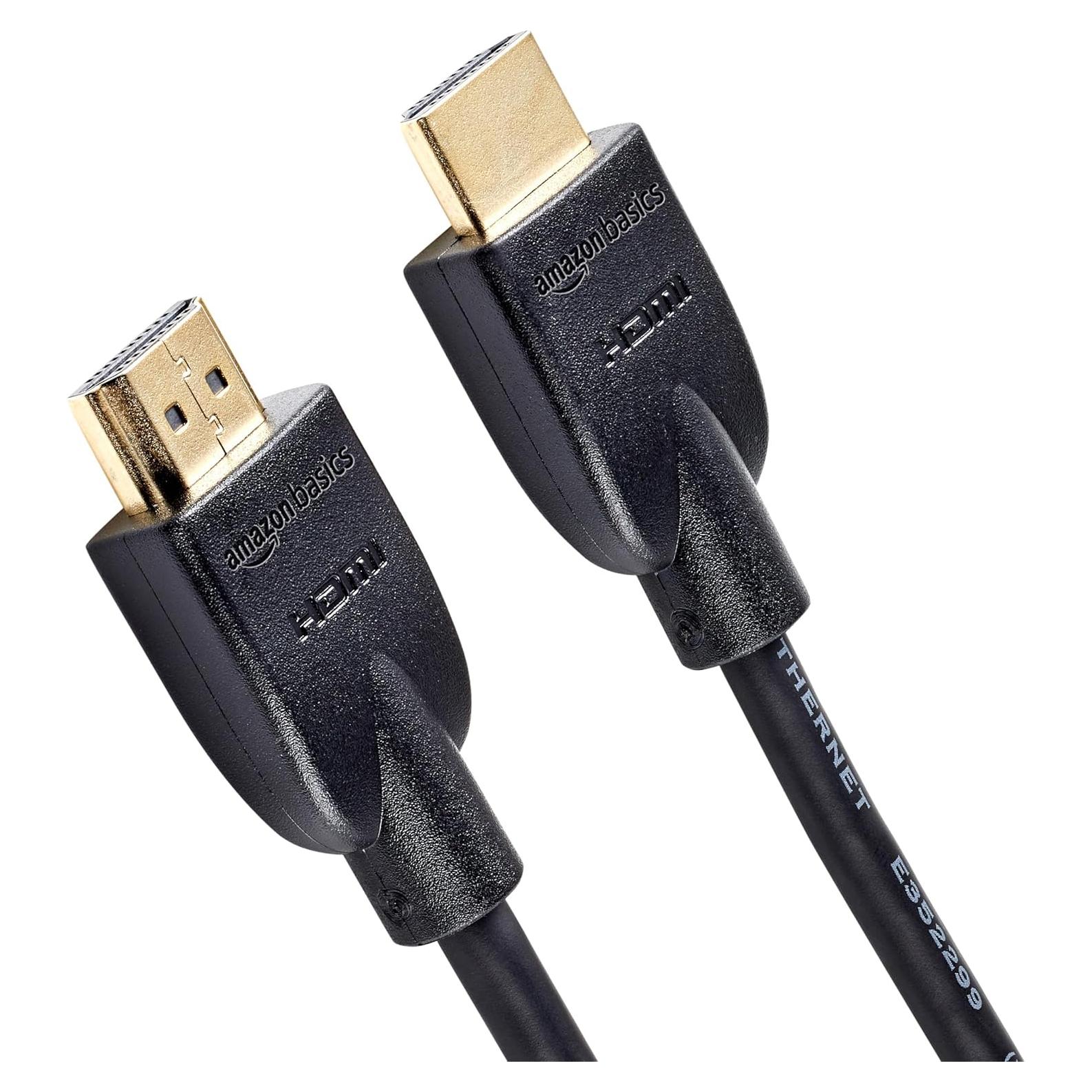 Cable HDMI Amazon Basics 0.91m 4K 60Hz Alta Velocidad Negro