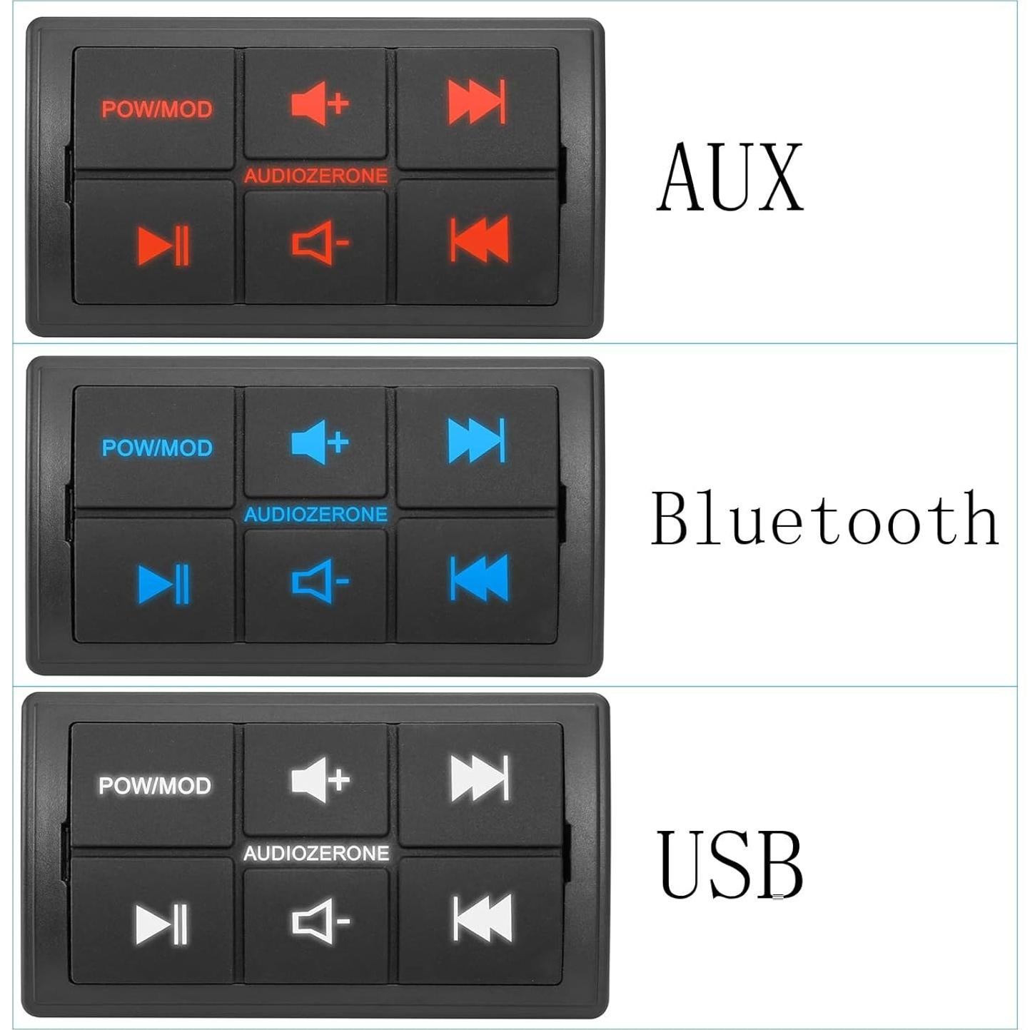 Amplificador Bluetooth Marino AUDIOZERONE 500W Impermeable