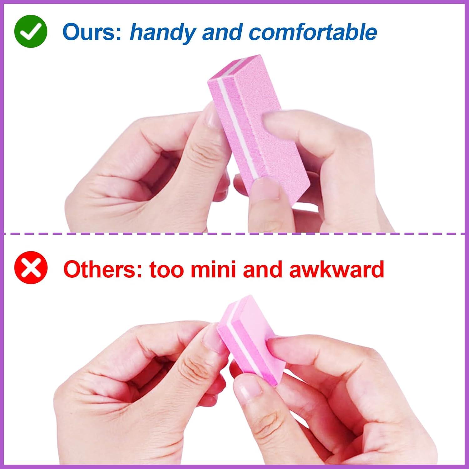 Juego de Pulidores de Uñas HomeyEra - 30 Piezas Rosa 100/180