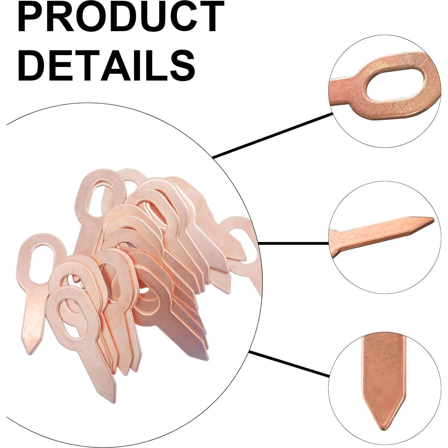 100 Anillos de Tirar Abolladuras GLSJA Triángulo y OT