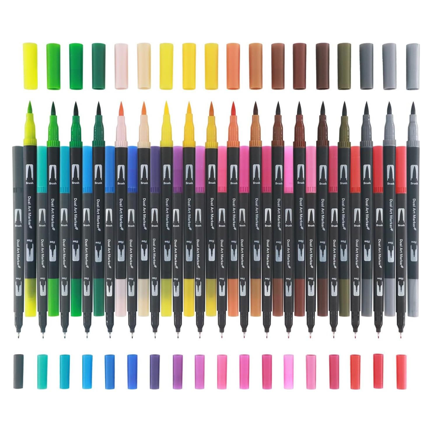 Marcadores de Pincel CANVASTRA Set de 36 Colores Sin Sangrado